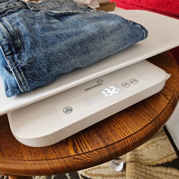 Current Elliott Kick Jean Light Sky with  Insert Raw Hem Crop Flare Jeans - Picture 8 of 8